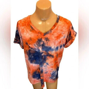 Gee Gee Women’s Tie-Dye T-Shirt Size Medium.  Measurements in pictures.